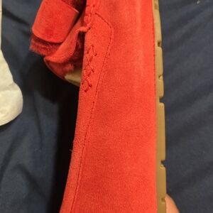 UGG Red Suede Slip-On Shoes